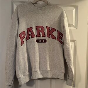 Parke Sweatshirt - S/M - never worn - Set Active collab - Heather gray/pink